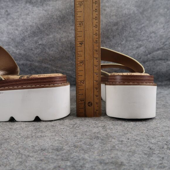 Sam Edelman Shoes Womens 7.5 Sandal Slides Platform Casual Snake Double Strap - Picture 6 of 14